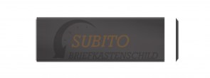 Klingelschild Sonnex 51 x 19 Alu schwarz poliert